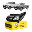Farol Esquerdo Friso Preto Chevrolet S10 2017 A 2023 S/led Esquerdo/motorista