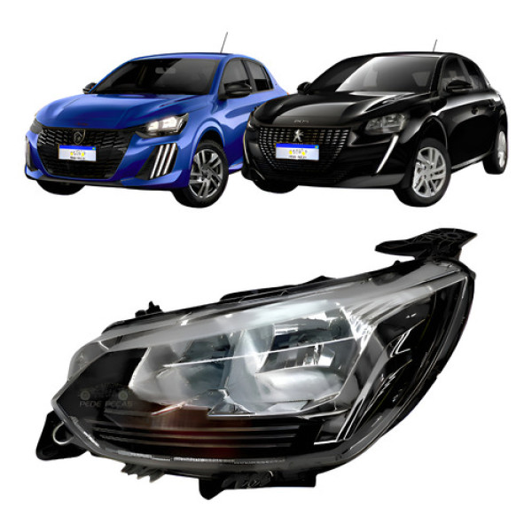 Farol Peugeot 208 2020 2021 2022 2023 2024 2025 Sem Led Le E Esquerdo/motorista