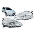 Farol Fiat Punto 2007 2008 2009 2010 2011 2012 Novo Cromado