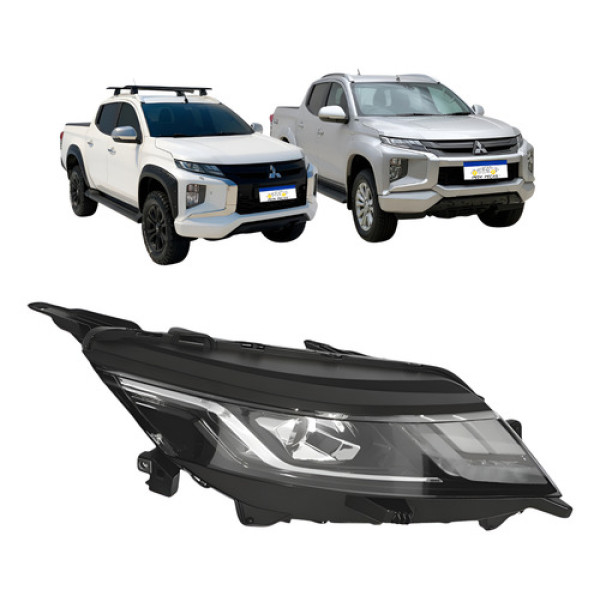 Farol Direito Mitsubishi Triton L200 2021 A 2025 Full Led  Direito/passageiro Branco Farol Direito Mitsubishi Triton L200 2021 A 2025 Full Led  Direito/passageiro Branco