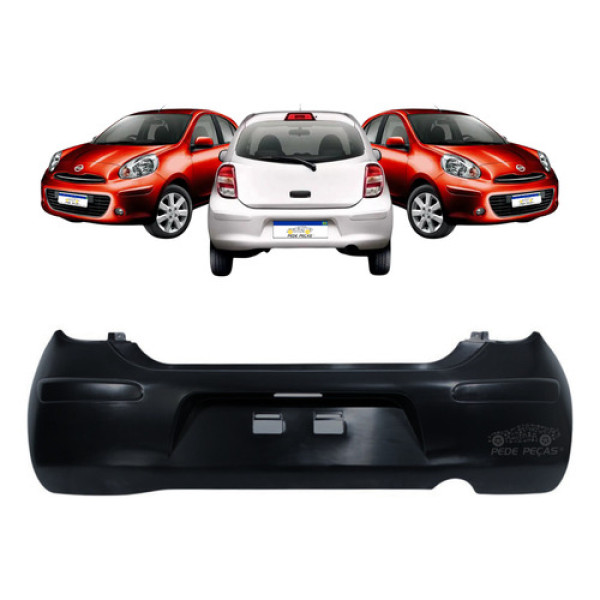 Parachoque Traseiro Nissan March 2011 A 2014 S Sv Sr Rio