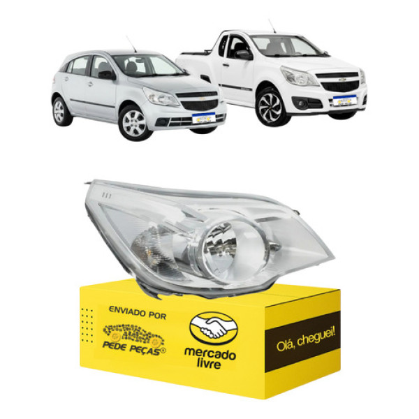 Farol Agile Montana Cromado 2010 2011 2012 2013 2014 A 21