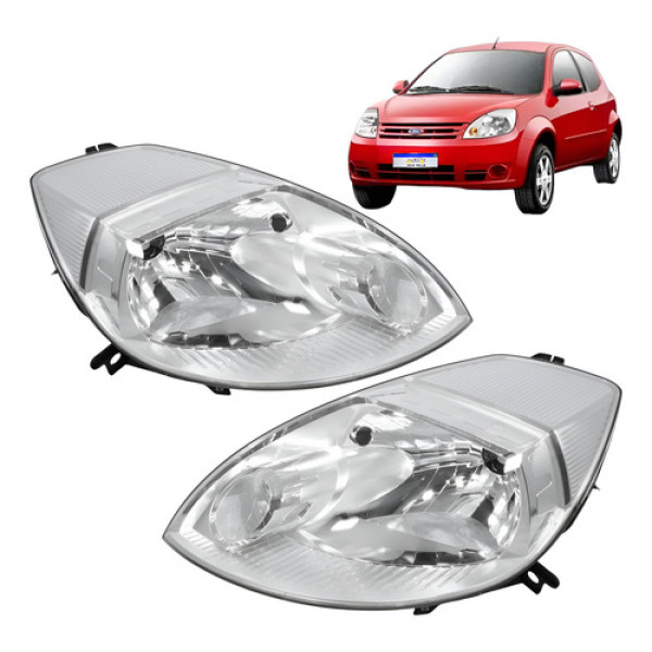Farol Ford Ka Cromado 2008 2009 2010 2011 2012 2013 Novo Farol Ford Ka Cromado 2008 2009 2010 2011 2012 2013 Novo
