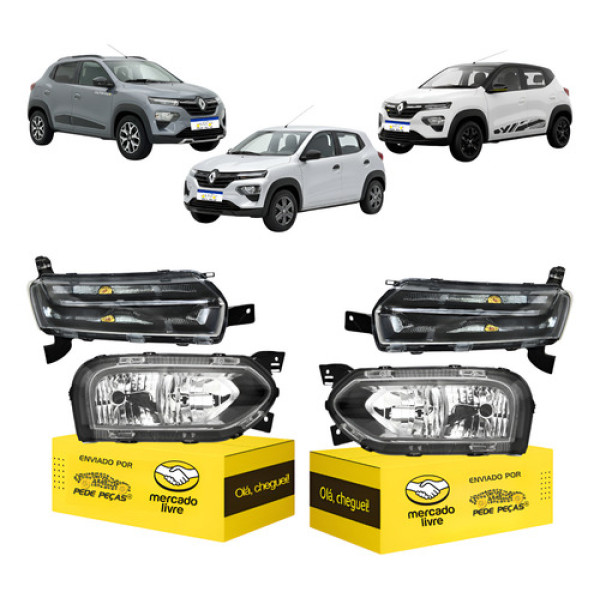 Jogo Sinaleira Farol Kwid 2023 A 2026 Superior E Inferior Ambos Lados