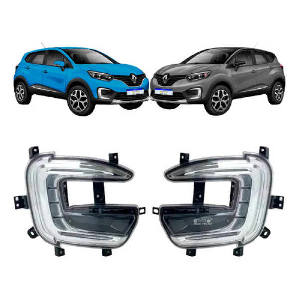 Farol Milha Auxiliar Neblina Captur 2017 A 2021 Led Drl Novo