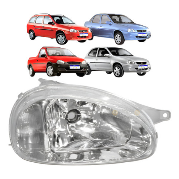 Farol Gm Corsa Classic Wind Wagon Pickup 1994 1995 A 2010 Ld Direito