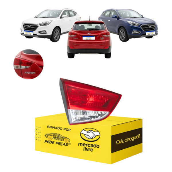 Lanterna Sinaleira Tampa Ix35 2010 11 12 13 A 2022 Nova Le Esquerdo/motorista Vermelho