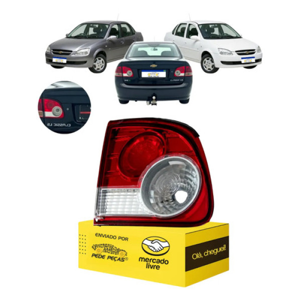 Lanterna Esquerda Tampa Gm Classic 2010 11 12 13 14 15 2016 Esquerdo/motorista Bicolor