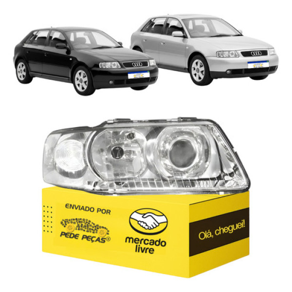 Farol Audi A3 1999 2000 2001 2002 2003 2004 2005 2006 L.d Direito/passageiro