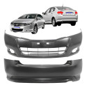 Kit Parachoque Honda City 2009 2010 2011 2012 Com Furo Novo  Preto