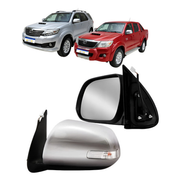 Retrovisor Ld Toyota Hilux 2012 A 2015 S/rebatimento C/pisca Direito