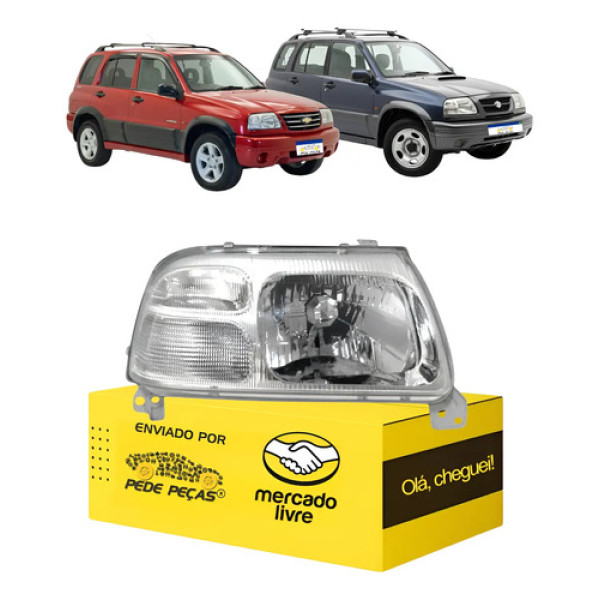 Farol Tracker Vitara 2001 2002 2003 2004 2005 2006 2007 L.d Direito/passageiro