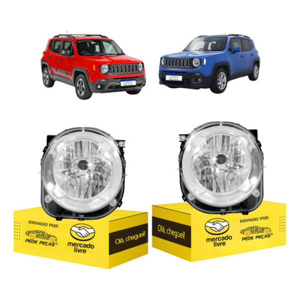Par Farol Eletrico Renegade  2015 2016 2017 2018 19 20 2021 Ambos Lados