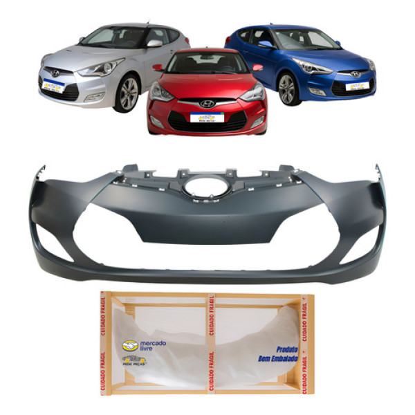 Parachoque Dianteiro Veloster 2011 2012 2013 Novo Preto Liso Preto
