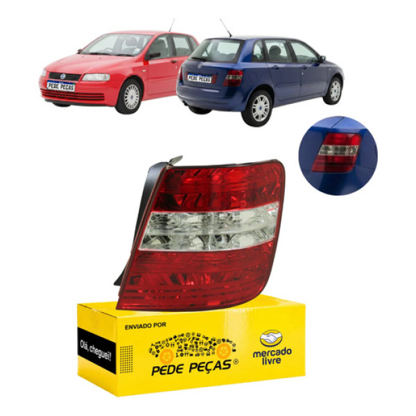 Sinaleira Traseira Fiat Stilo 2002 2003 2004 2005 06 2007 Ld Direito/passageiro Vermelho Cristal