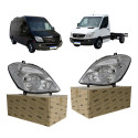 Par Farol Mercedes Sprinter 2013 A 2016 Cromado Foco Duplo Ambos Lados