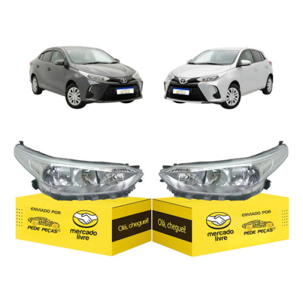 Par Sinaleira Toyota Yaris 2018 19 20 21 22 23 24 2025 S/led Ambos Lados