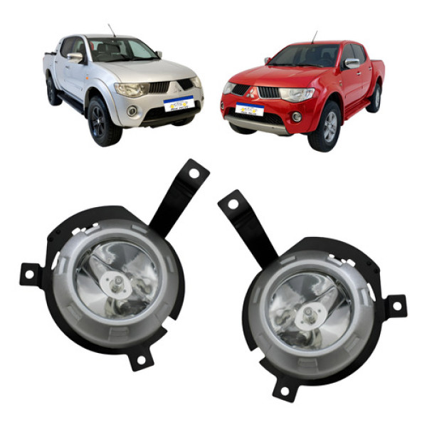 Farol Milha Auxiliar Triton L200 2009 A 2011 C/moldura Par