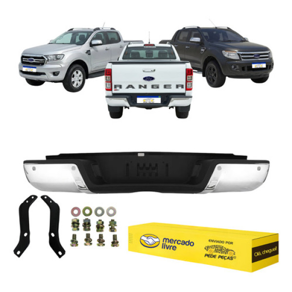 Parachoque Traseiro Ford Ranger 2013 2014 2015 2016 C/sensor