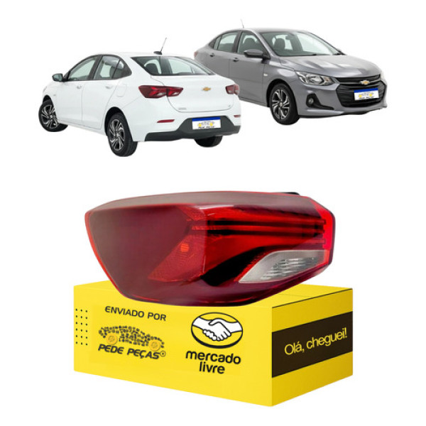 Lanterna Onix Sedan Sem Led 2020 2021 2022 2023 24 25 Le Esquerdo/motorista Vermelho