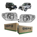 Par Farol Manual Mitsubishi Pajero Tr4 2003 A 2006 Cromado 