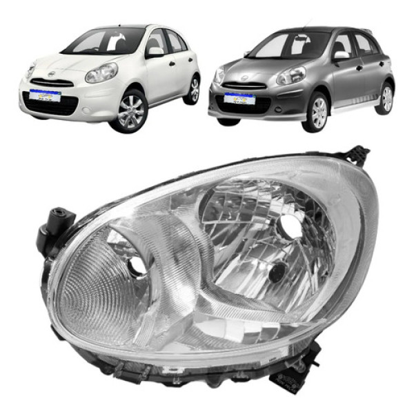 Farol Nissan March Sv 2011 2012 2013 2014 Lado Esquerdo