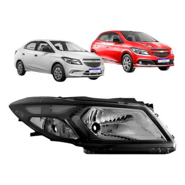 Farol Onix Prisma Lt Ltz Joy Mascara Negra 2013 A 2019 Ld