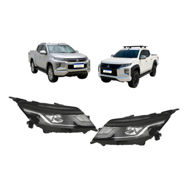 Par Farol L200 Triton 2021 A 2025 Full Led Com Projetor 