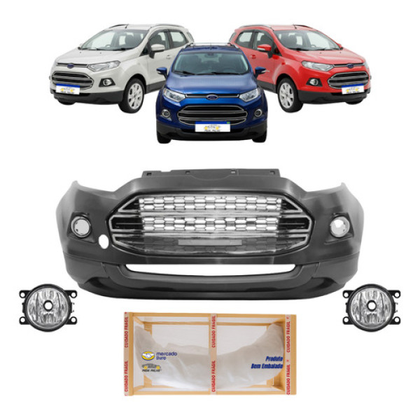 Parchoque Ecosport 2013 14 15 2016 2017 2018 Comleto C/milha Preto