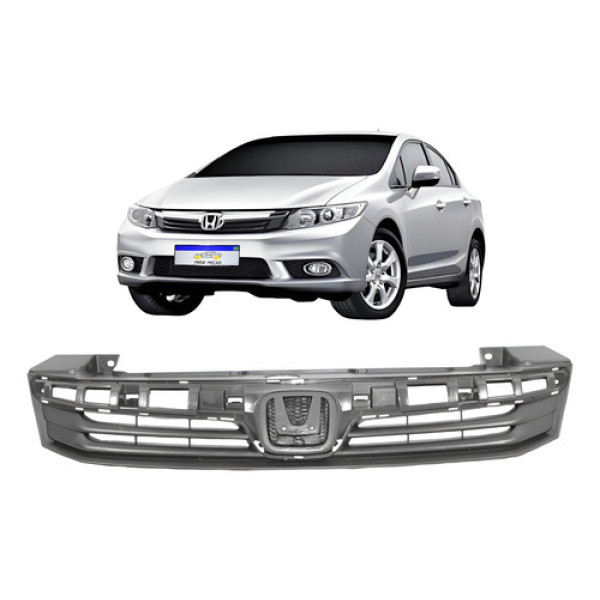 Grade Parachoque Honda Civic 2012 2013 2014 2015 2016 Novo Para Pintar