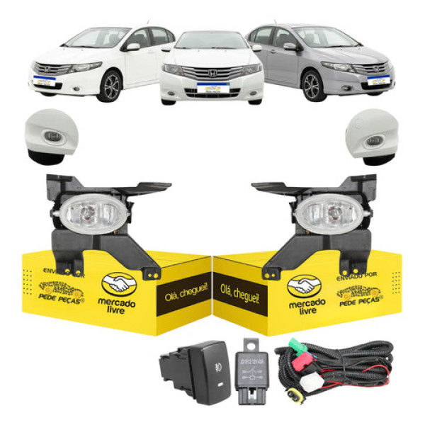 Kit Farol De Milha Honda City 2009 2010 2011