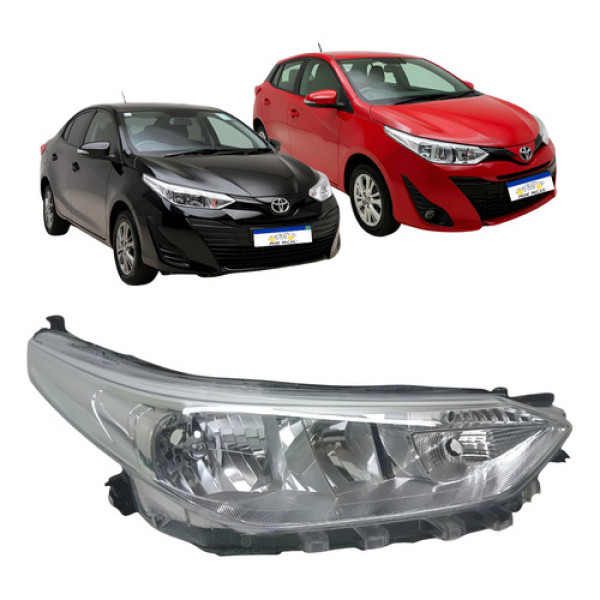 Farol Toyota Yaris 2018 2019 2020 A 2025 S/ Led Foco Duplo