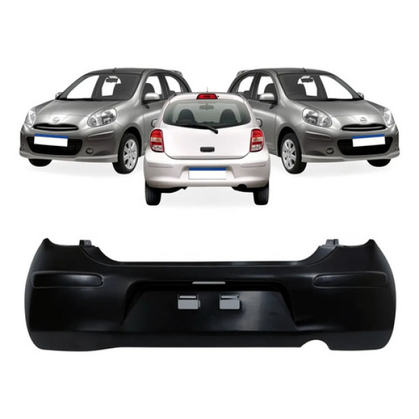 Para-choque Traseiro Nissan March 2011 2012 2013 2014 Novo