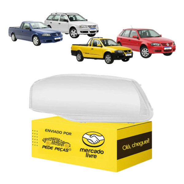 Lente Farol G4 Gol Saveiro Voyage 2006 07 08 09 A 2014 L.d