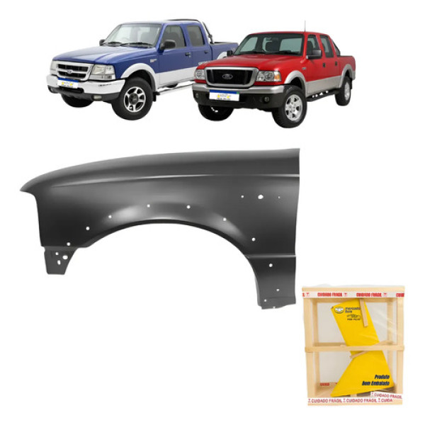 Paralama Ford Ranger 2000 A 2009 Limited Preto Le