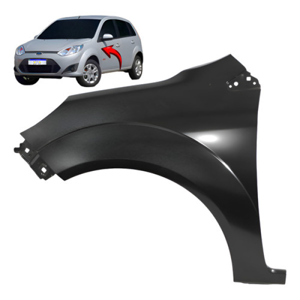 Paralama Ford Fiesta 2011 2012 2013 Lado Esquerdo Novo Preto Esquerdo