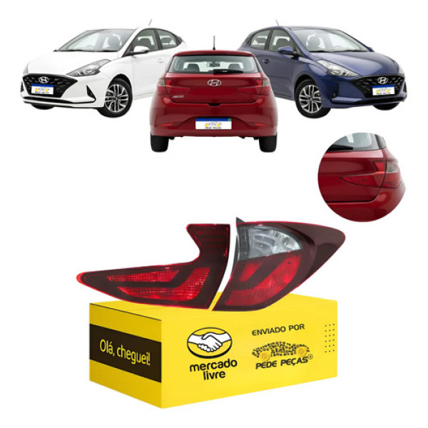 Lanterna Canto E Tampa Hb20 Hatch 2020 21 2022 Fume Ld Direito/passageiro Fume