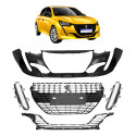 Kit Parachoque Peugeot 208 2020 A 2024 Grade Friso Preto