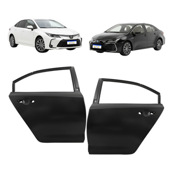 Par Porta Traseira Corolla 2020 2021 2022 2023 2024 2025 - Traseira - Ambos Os Lados - Preto