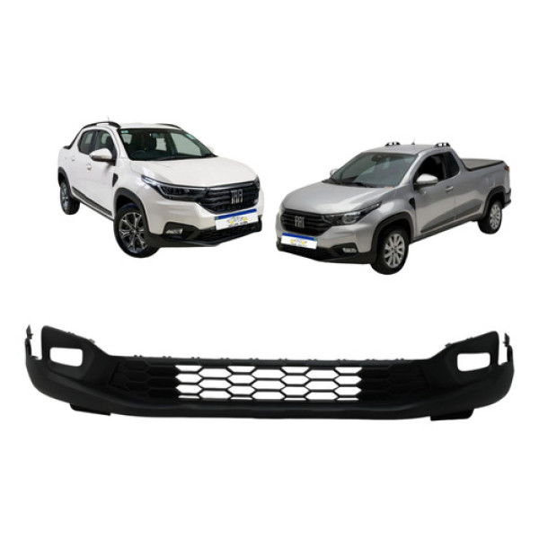 Spoiler Inferior Fiat Strada Volcano 2022 A 2026 Novo Preto