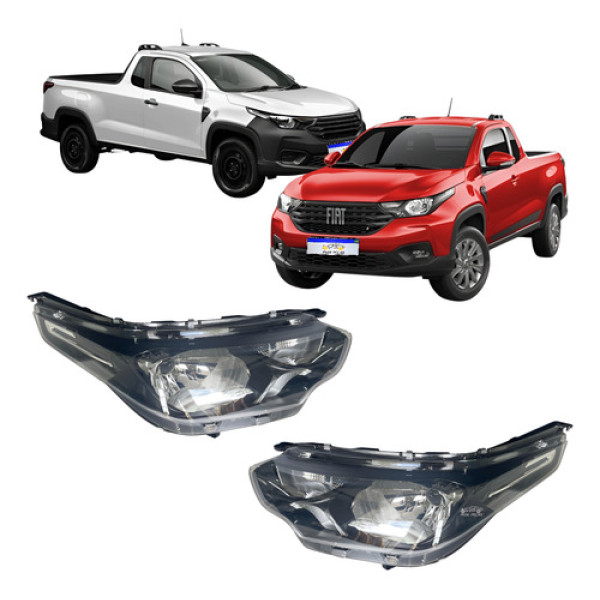 Par Farol Fiat Strada 2020 2021 2022 2023 2024 2025 S/led Ambos Lados