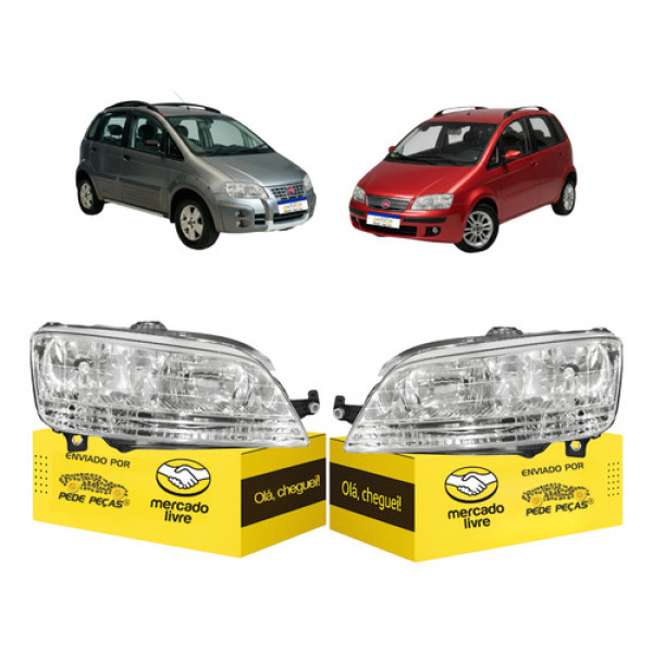 Par Farol Fiat Idea 2006 2007 2008 2009 2010 Novo Ambos Lados