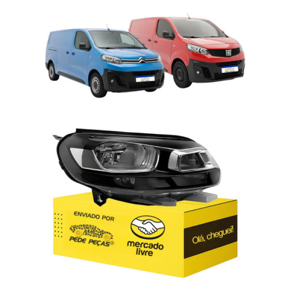 Farol Citroen Jumpy Fiat Scudo 2017 2018 2019 2020 A 2024 Ld Direito/passageiro