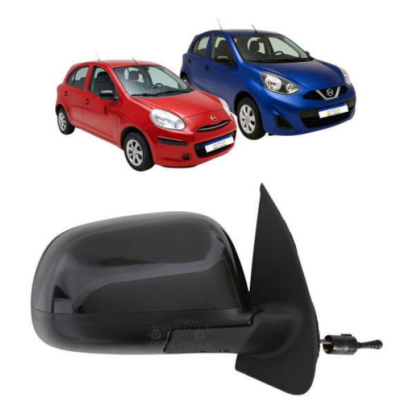 Retrovisor Manual Ld Nissan March 2012 A 2020 C/controle  Direito