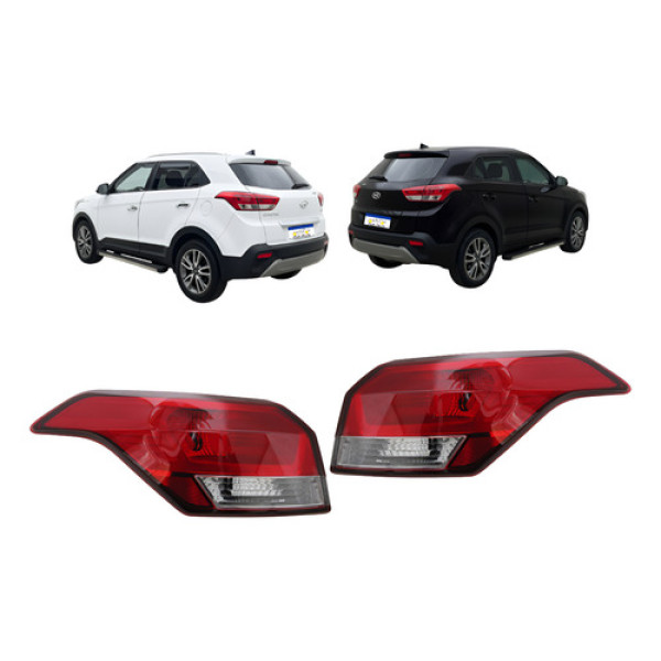 Par Lanterna Hyundai Creta 2017 A 2019 Canto Sinaleira Ambos Lados Vermelho