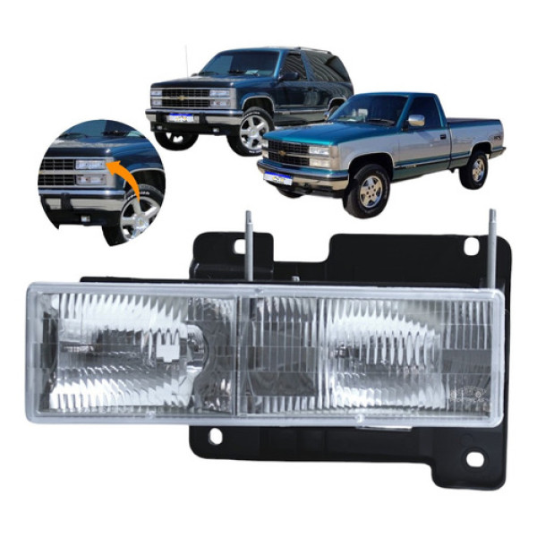 Farol Gm Silverado Superior 1993 94 95 96 97 98 99 A 2001 Le