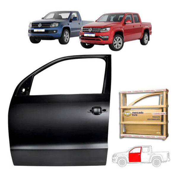 Porta Dianteira Amarok Volkswagen 2010 2016 A 2026 Le Dianteira Esquerdo Preto