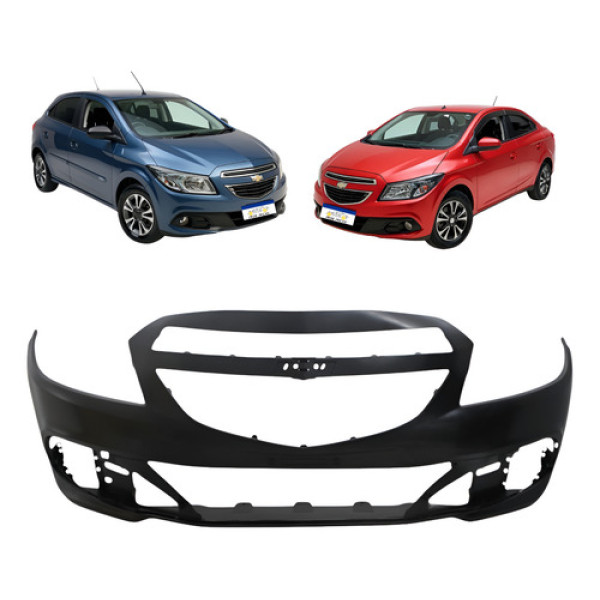Parachoque Dianteiro Chevrolet Onix 2012 A 2016 Preto Liso