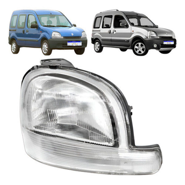Farol Renault Kangoo 1998 1999 2000 2001 2001 A 2007 Novo Ld - Direito/passageiro