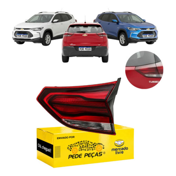 Lanterna Traseira Tampa Gm Tracker 2020 21 A 2025 S/led Ld Direito/passageiro Vermelho Cristal